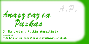 anasztazia puskas business card