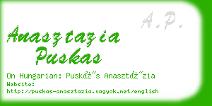 anasztazia puskas business card